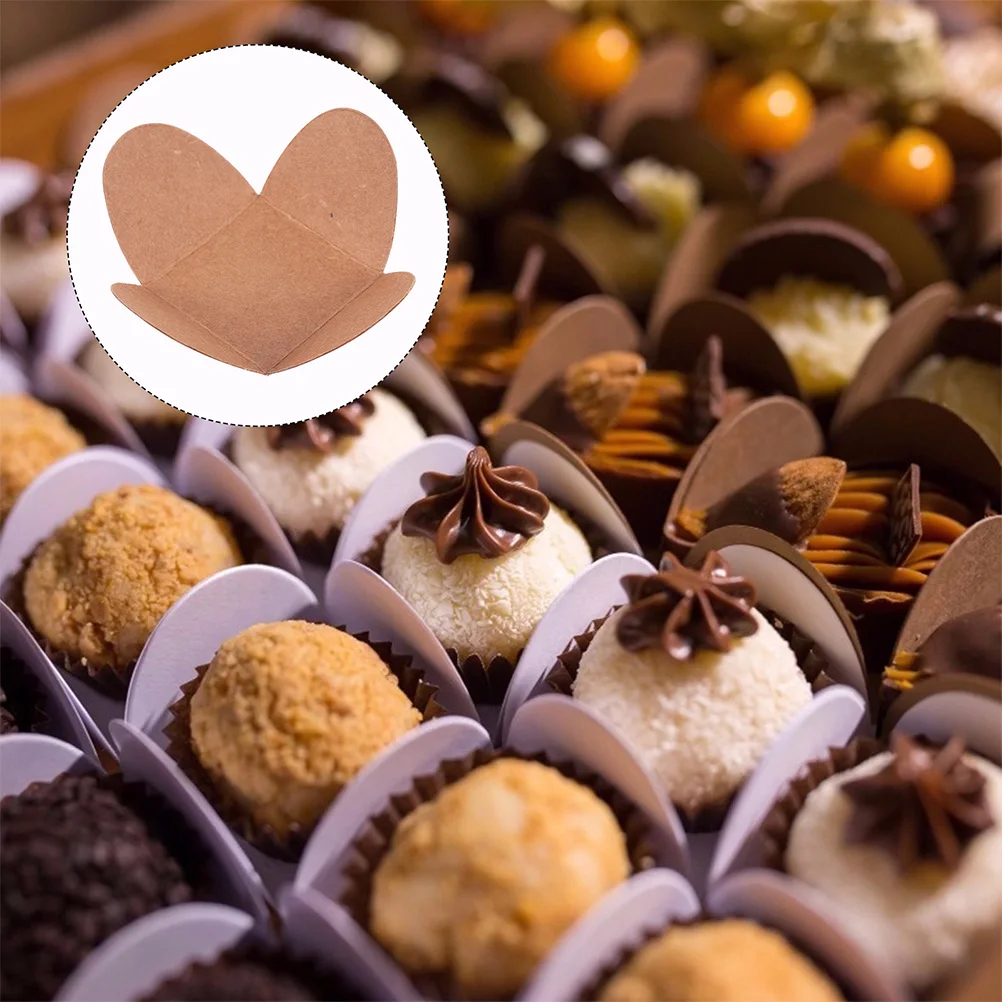 

200 шт., картонные подносы для шоколада