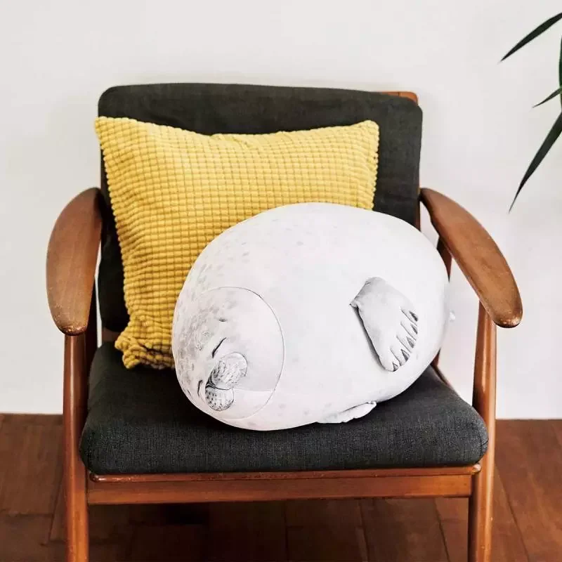 

1PCS Angry Happy Cute Sea Lion Plush Toys 3D Novelty Throw Pillows Soft Seal Plush Stuffed Plush Housewarming Party Hold Pillow