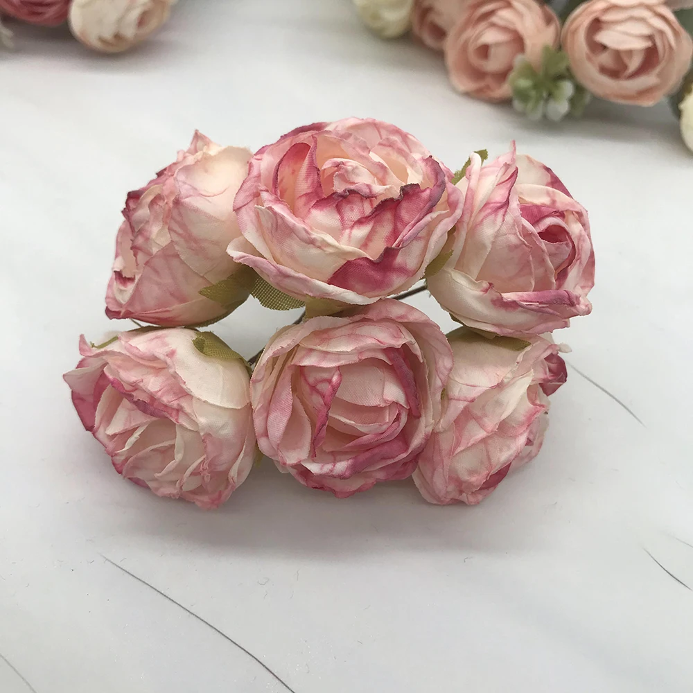 

Шелковые цветы для гирлянды, 6 штук