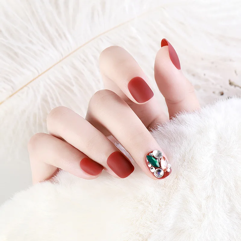 

24pcs Fake Nails Press on Short Reusable with Designs Set French Artificial Pink Butterfly False Nail Stick-on Nails Art Tips