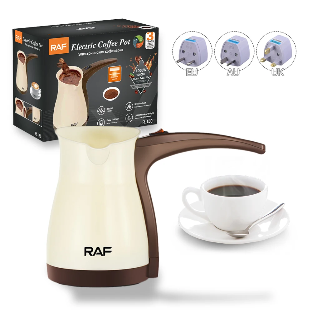 

Кофеварка для индейки, 1000 Вт, электрический кофейник с быстрым нагревом, итальянский горшок для мокко, греческая турецкая кофемашина для дома, путешествий