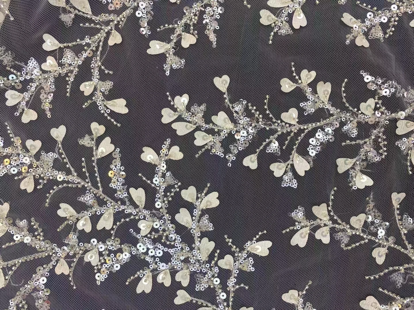 Новое изысканное кружевное Сетчатое платье с бусинами французское Роскошное