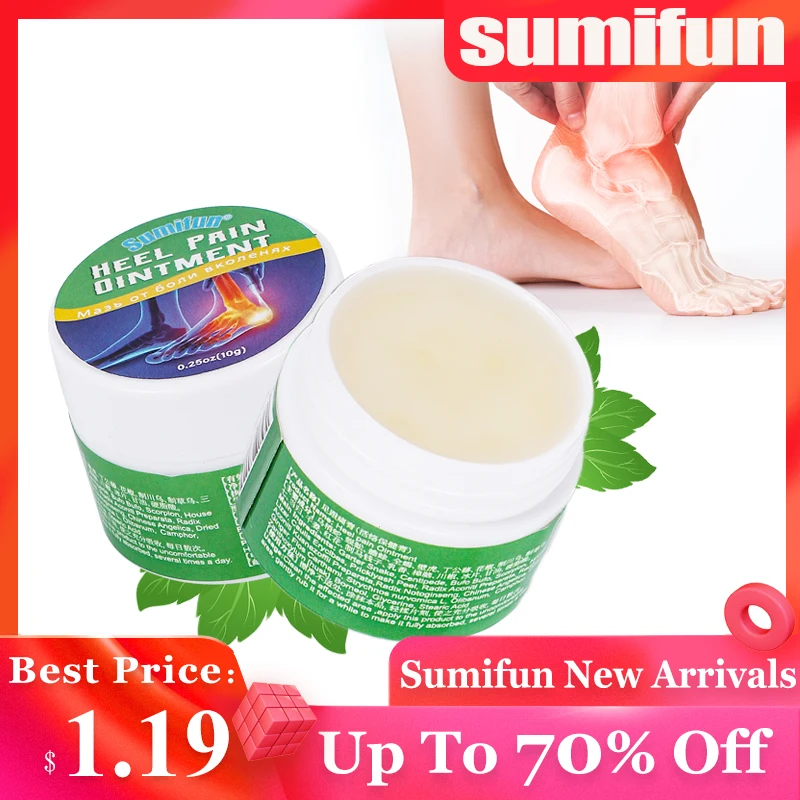 

10g Sumifun Heel Pain Relief Ointment Foot Achilles Tendinitis Treatment Cream Rheumatism Arthritis Spur Ache Massage Plaster