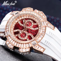 2022 new missfox mens watches top brand luxury hip hop full diamond watch personality iced out waterproof aaa clock dropshipping