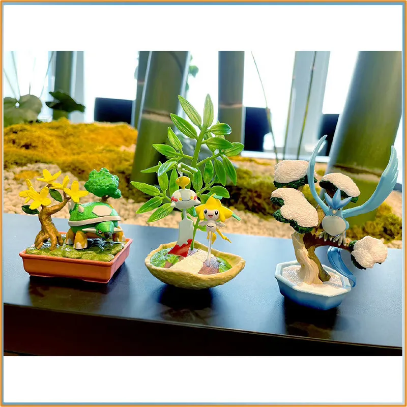 Фото Коллекция Re-Ment Pokemon Poketto Bonsai 3, Articuno, Greninja, Jirachi, Drizzile, миниатюры, экшн-фигурка, модель игрушки в подарок №3