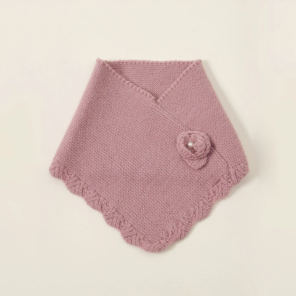 Новинка Зимний цветочный глушитель шерстяное Вязание для женщин флисовое кольцо