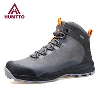 humtto waterproof platform hiking rubber boots outdoor luxury designer ankle boots for men fashion winter black work mens shoes