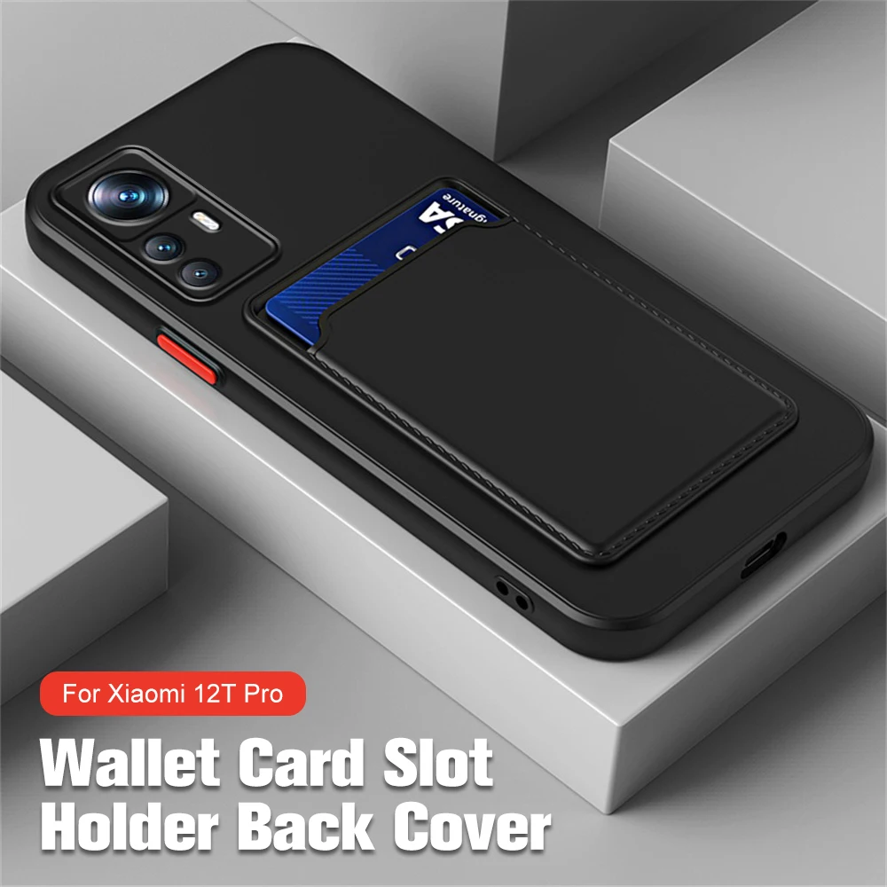 

Card Slot Pocket Case for Xiaomi 12T Pro Soft Silicone Shockproof Phone Cover Xiaomi Mi 12T 12 T Pro T12 Mi12T Redmi K50 Ultra