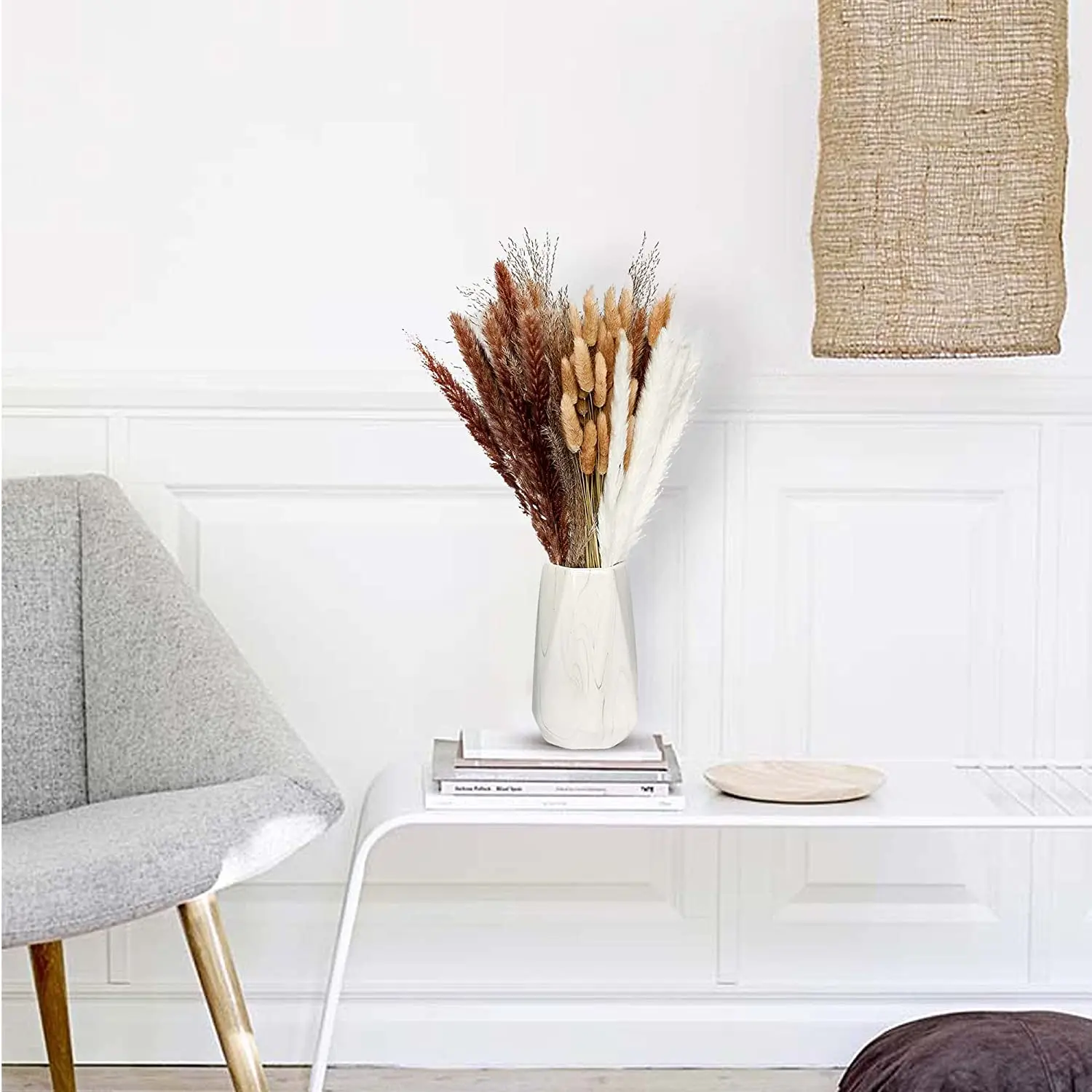 90 шт. натуральные пушистые пампасы трава тростник искусственное украшение в