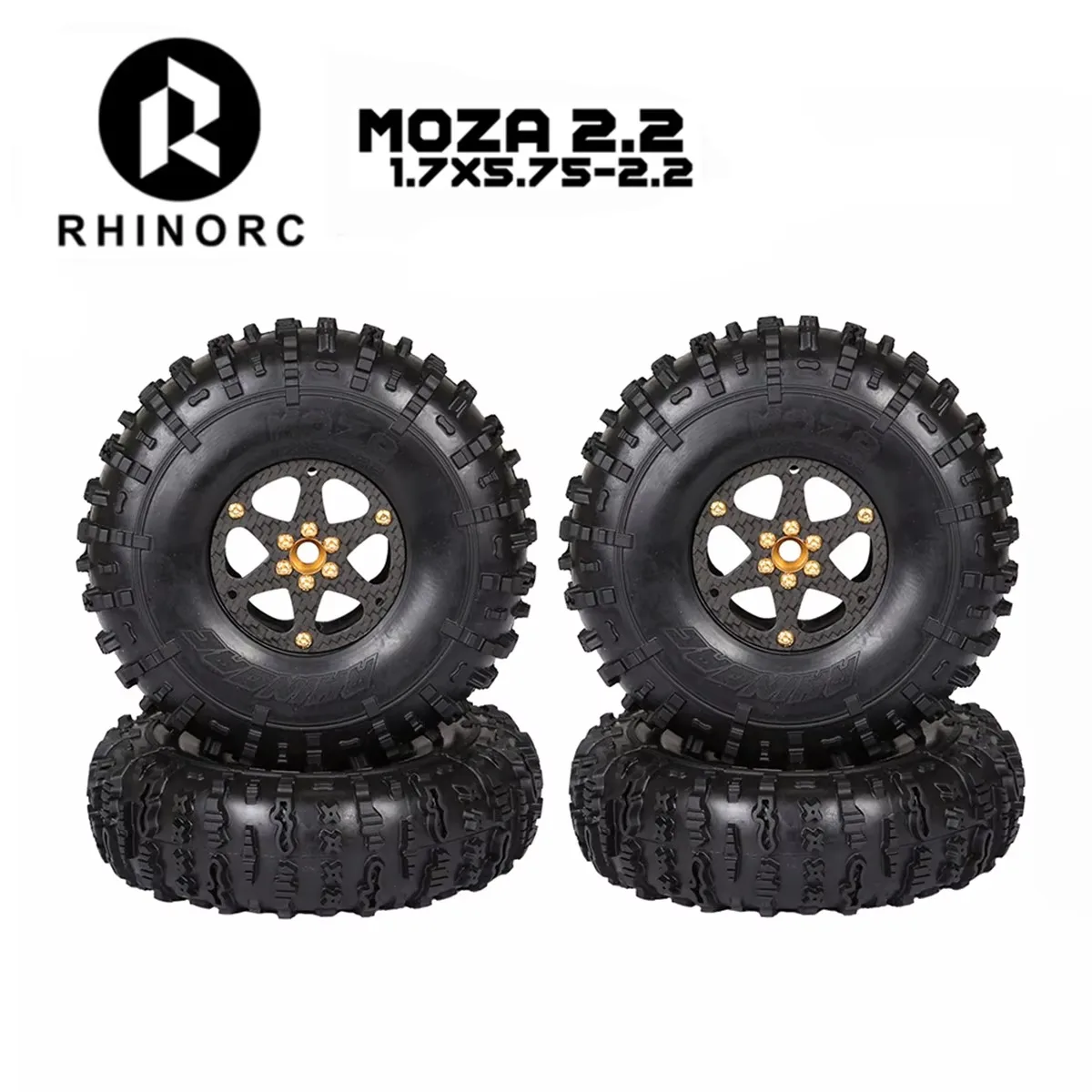 RhinoRC MOZA 2 дюймовые шины для соревнований с узким алюминиевым ободом из