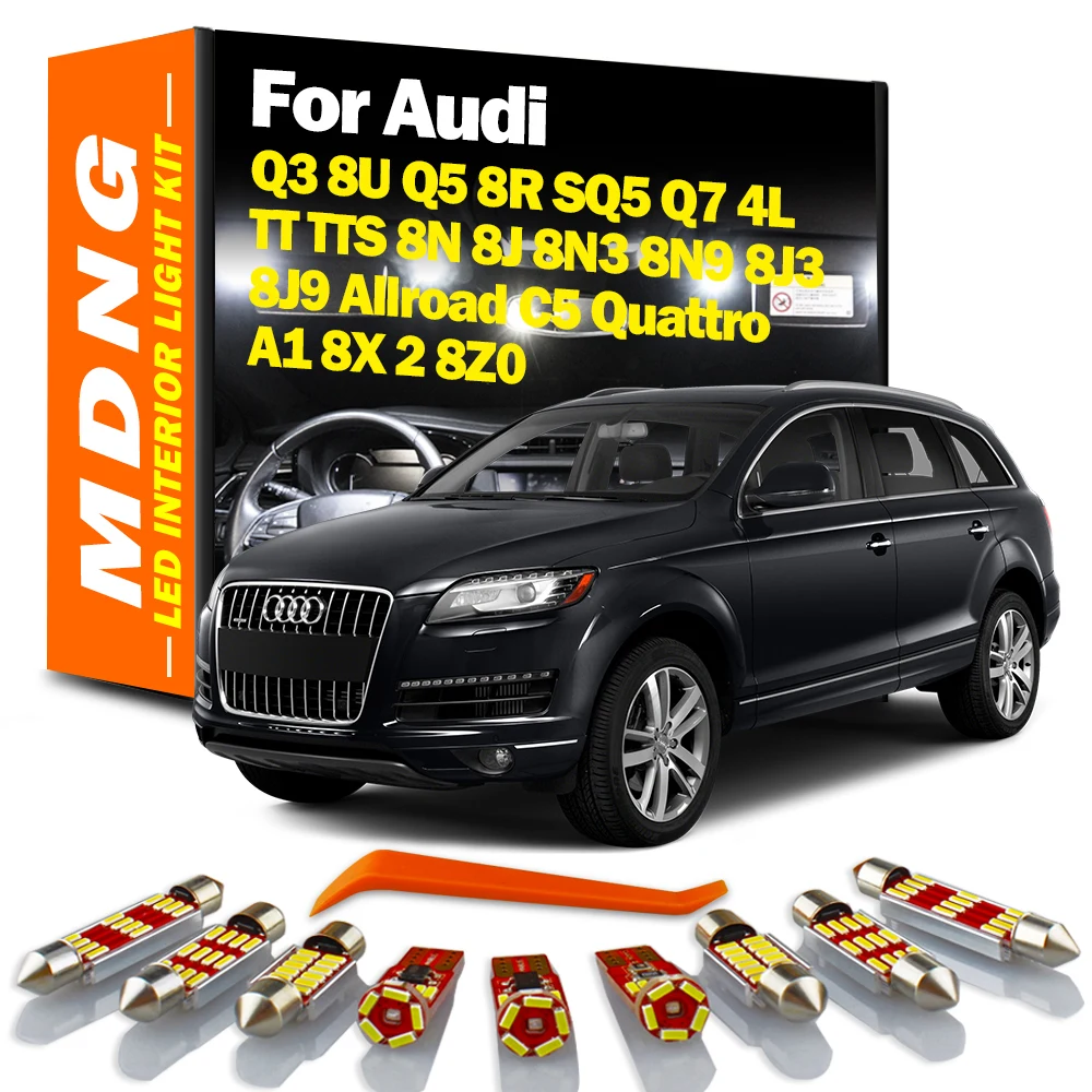 

MDNG Canbus LED Interior Light Kit For Audi Q3 8U Q5 8R SQ5 Q7 4L TT TTS 8N 8J 8N3 8N9 8J3 8J9 Allroad C5 Quattro A1 8X 2 8Z0