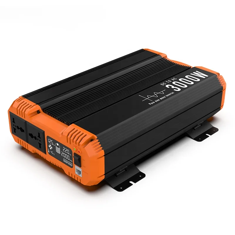 

FCHAO Pure Sine Wave Inverter 3000W Peak Power 6000 Watt Solar Power Inverter DC To AC Car Inverter With 2 AC Socket LCD Display