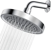 high pressure rain luxury bathroom showerhead with chrome plated finish anti clogging silicone nozzles bathroom accessories