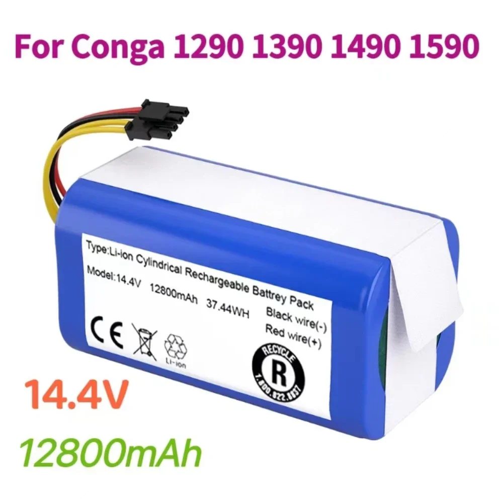 Литий-ионный аккумулятор 14 4 В 12800 мАч для Cecotec Conga 1290 1390 1490 1590