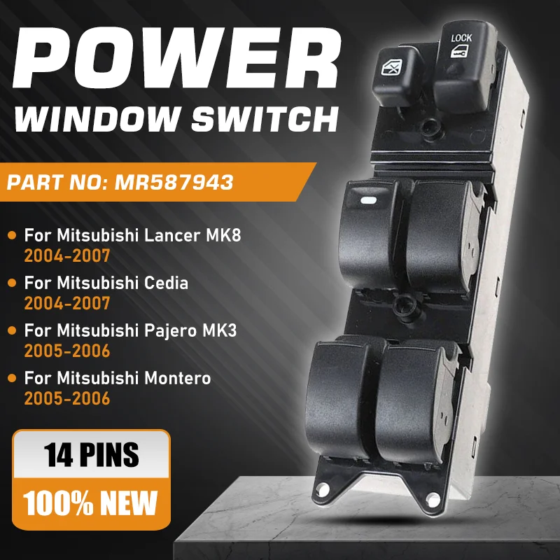 MR 587943 Главная панель переключателя стеклоподъемника для Mitsubishi Lancer Cedia Montero Pajero
