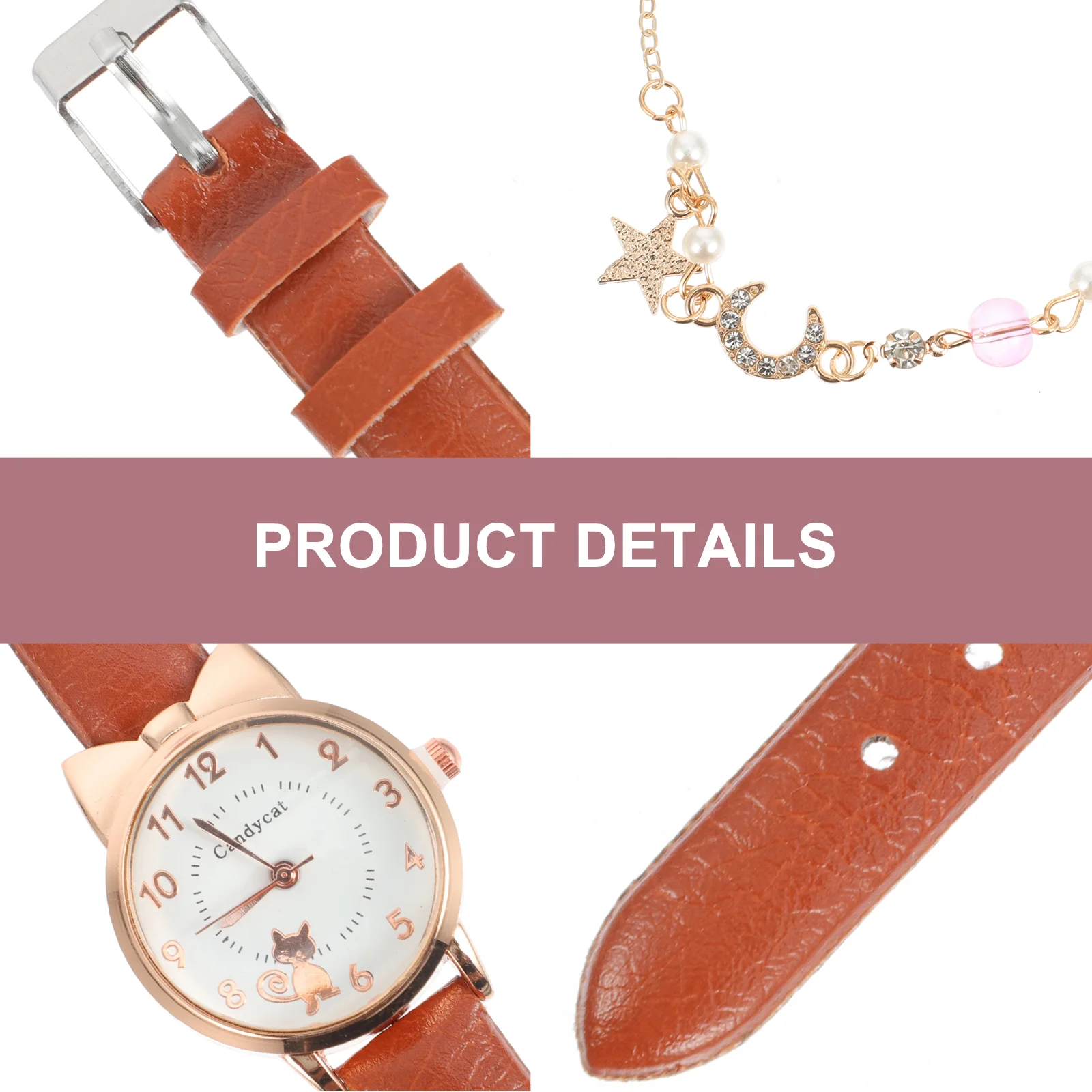 Часы с милым котом кварцевые часы для мужчин браслет луной женские наручные из