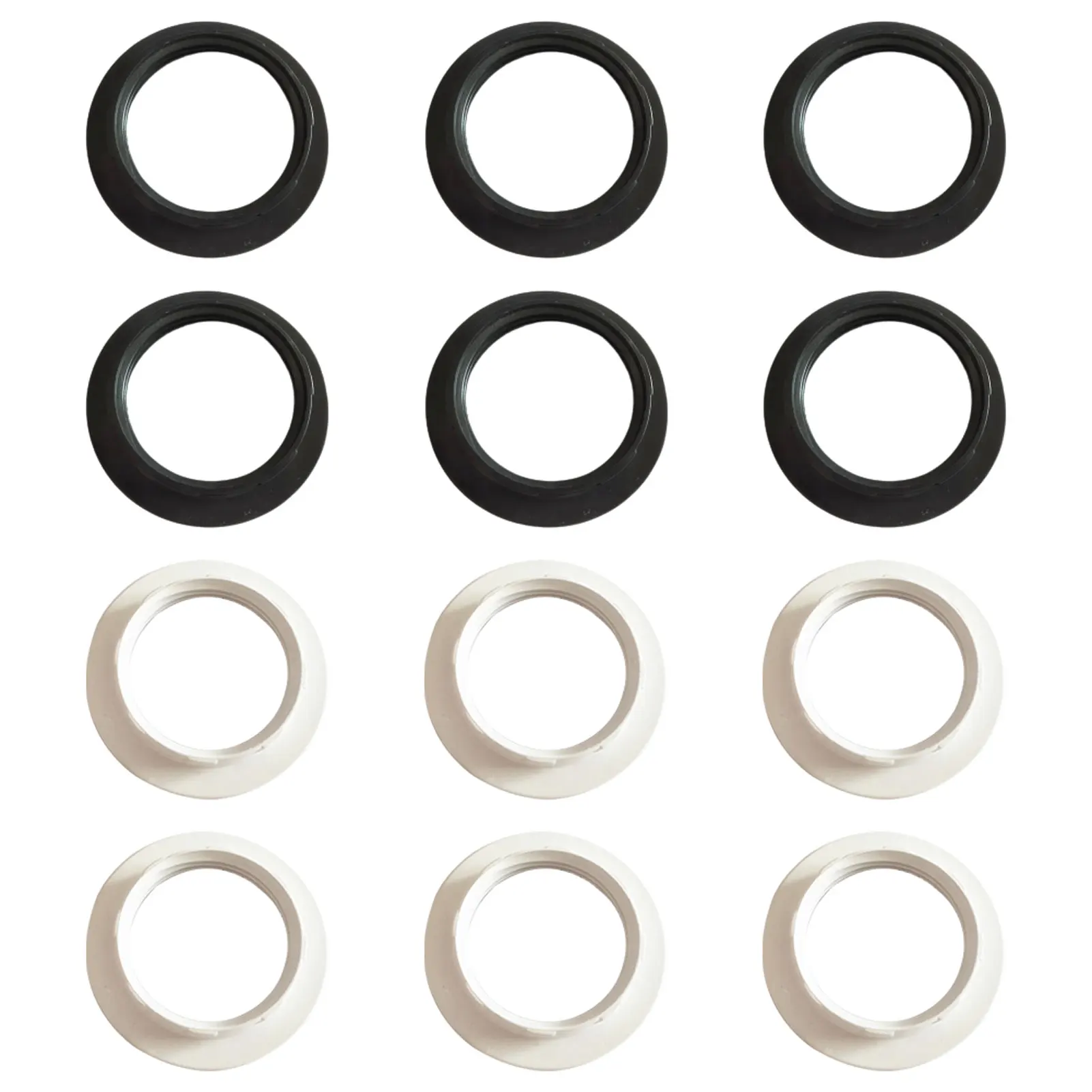 

12pcs Lamp Shade Collar Rings Safety Temperature Resistance Plastic Light Socket Insulation Fittings Replacement Part Adapter