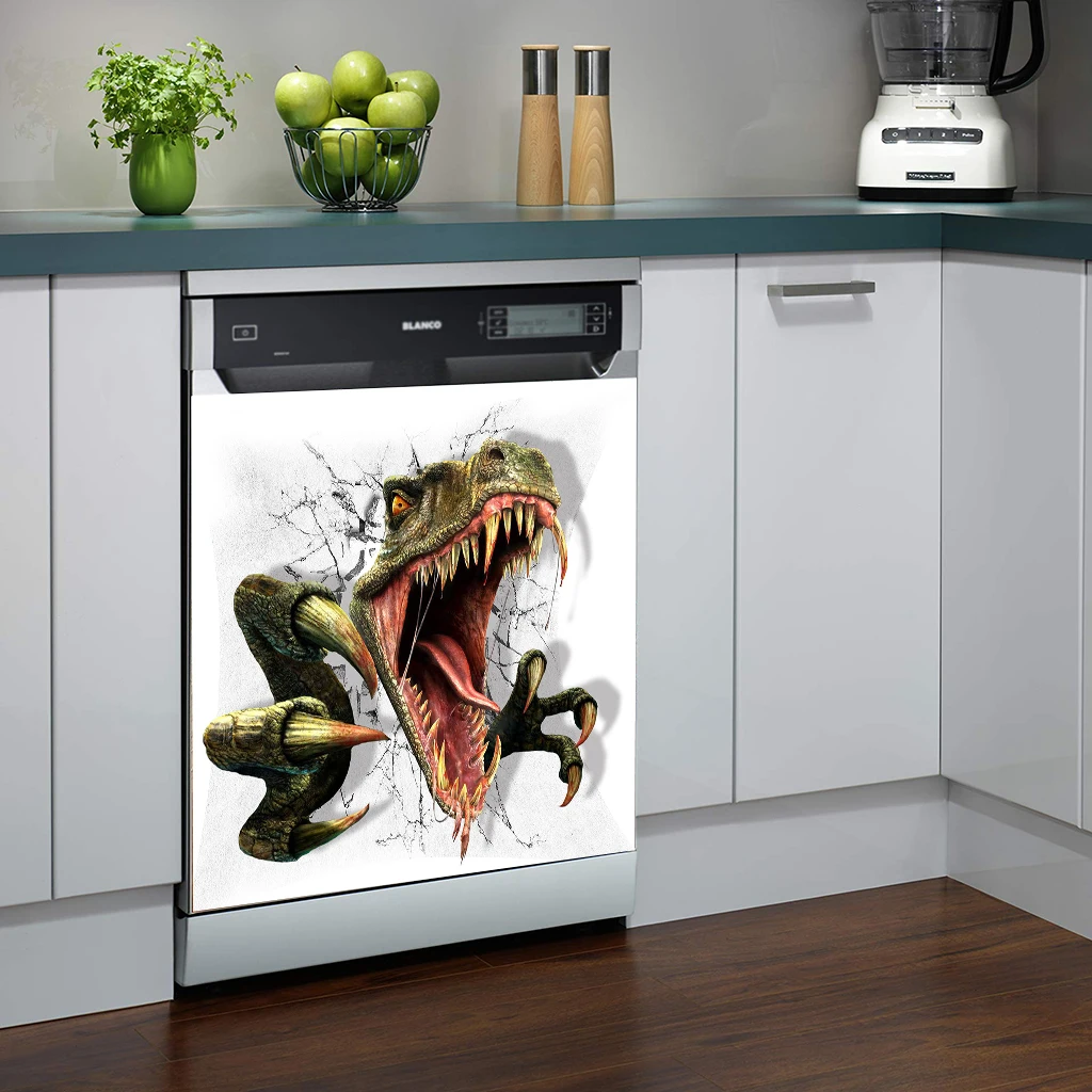 

Dinosaurs 3D Magnet Stickers Home Decor Self-adhesive Waterproof Removable Dishwasher Refrigerator Car Sticker Kid's Room Decor
