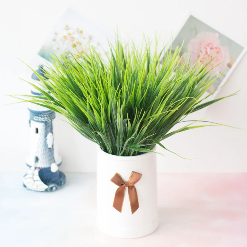 

10PCS Artificial Plastic 7 Branch Grass Plant Artificial Flower Wedding Flower Decoration Christmas Home Decoration