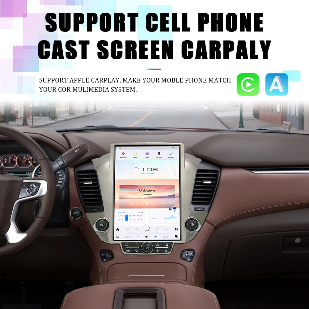 

Android 11 For GMC Yukon / Chevrolet Tahoe / Suburban 2015-2021 Car Radio GPS Navigation Head Unit DVD Player Car Stereo Receive