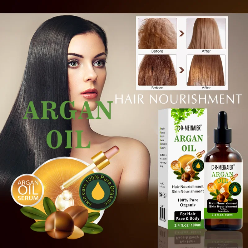 

Argan Oil for Hair Facial Body Skin Fade Fine Lines Anti-aging Treatment Dry Damaged Hair, Anti-hair Loss, Relieve Dry Skin