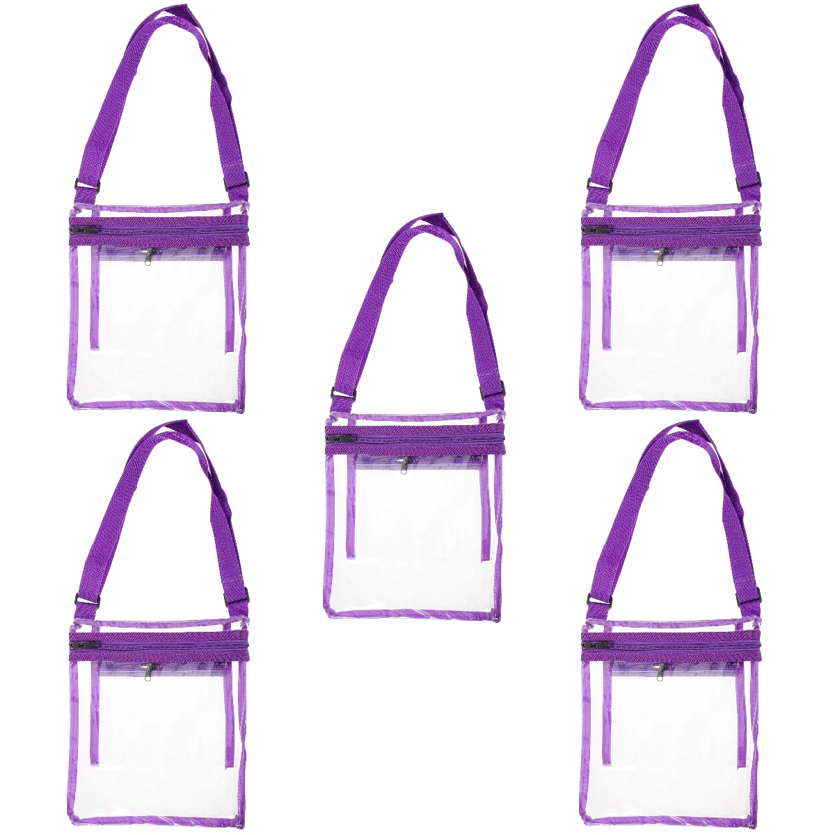 5pcs Clear Clutch Transparent Purse Clear Wallet Clear Purse Portable Clear Purse for Outdoor