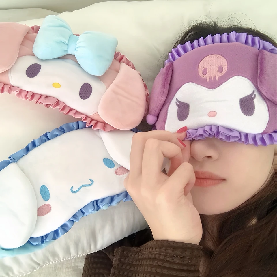Повязка на глаза Sanrio в японском стиле мультяшная нашивка с воланом для глаз сна