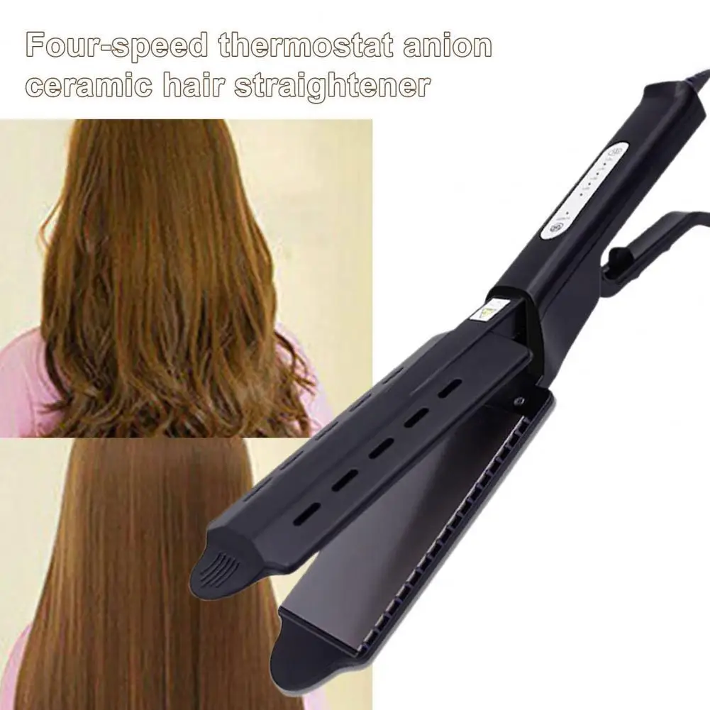 

Ceramic Flat Iron Negative Ion Widened Panel Tight Fitting Ceramic Tourmaline Ionic Flat Iron Hair Straightener for Girl