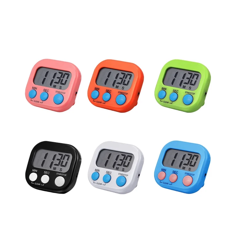 

Hot Sale 6 PCS Digital Timer Kitchen Magnetic Timer For Cooking Baking Boiling Egg Sports Games Office Classroom Kids Study