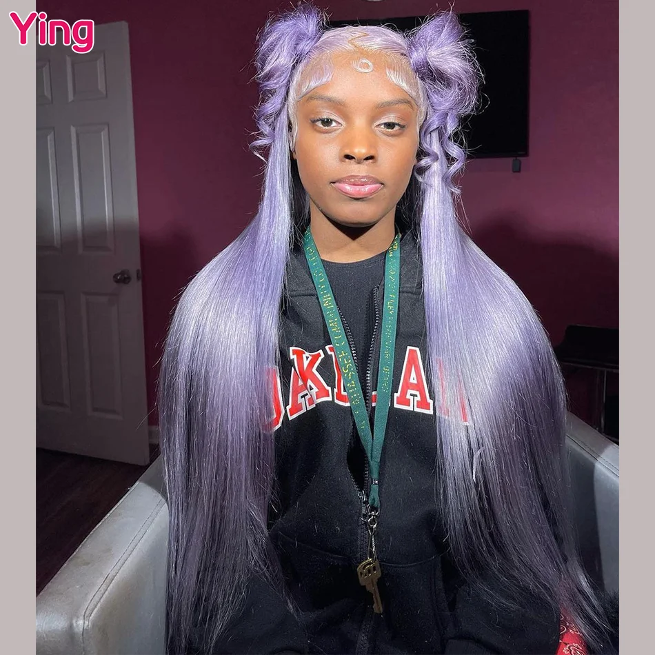 Ying Lavender Purple 13x4 Lace Front Human Hair Wigs Bone Straight Brazilian Remy 613 Blonde 13x6 Lace Frontal Wig Pre Plucked