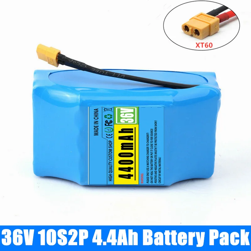 

New 36V 4.4Ah 4400 MAh High Drain 2 Wheels, Electric Scooter Balancing 18650 Lithium Battery Pack for Self-balancing Fit