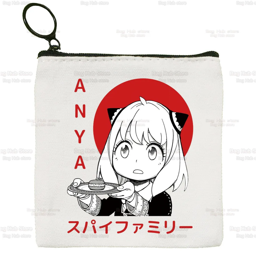 Spy X FAMILY Anime Canvas Coin Purse Yor Anya Coin Purse Canvas Bag Yor Forger Small Wallet Zipper Yor Briar Key Bag Hand Gift