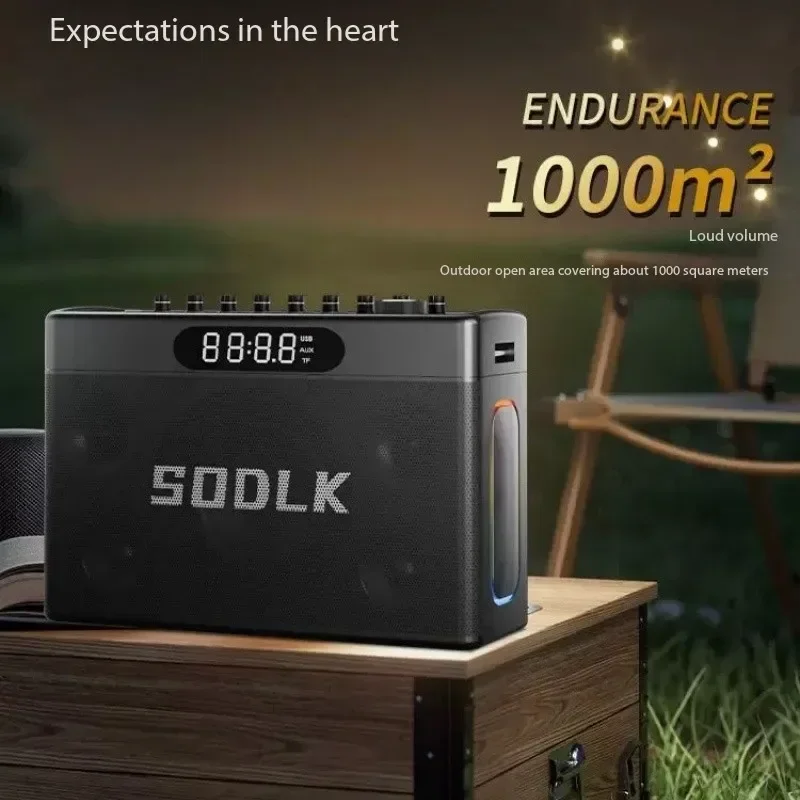 Фото Инструментальный динамик SODLK 300 Вт с звуковыми эффектами Bluetooth HIFI 5,3 для домашнего обучения, караоке, система активации одним щелчком мыши №2