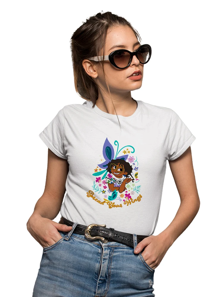 Рубашки Encanto Bff Sister Ropa Tumblr Mujer Spanish Street 2022 Новый диснеевский топ 90S Harajuku Футболка с