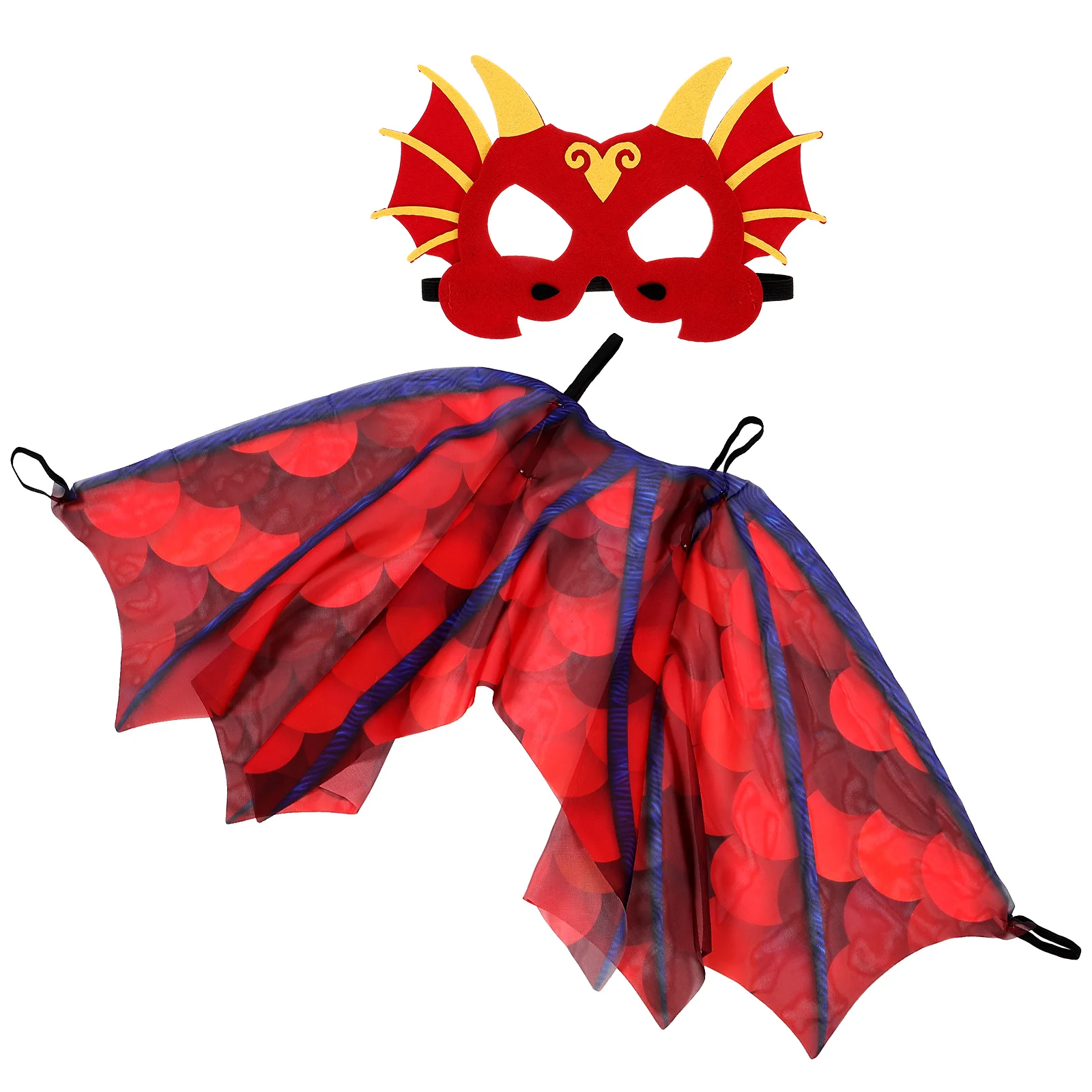 

1 Set Halloween Cosplay Costume Halloween Party Dinosaur Mask Decorative Cape Prop