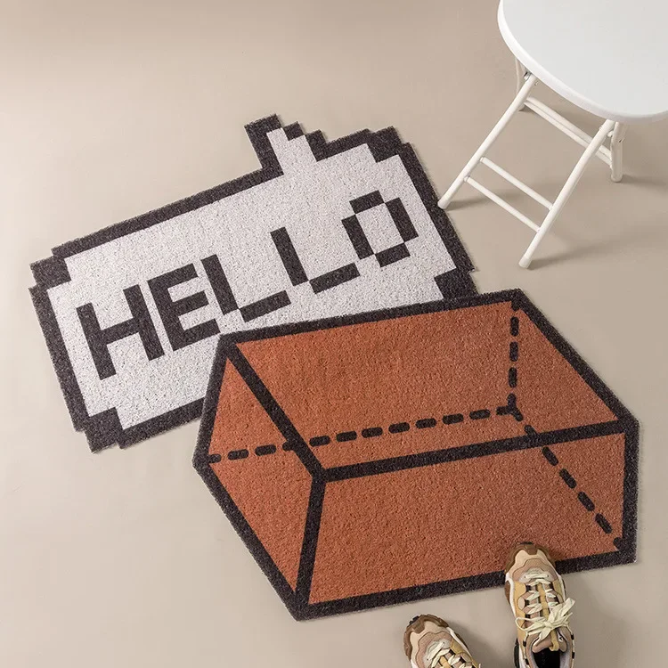 Режущий проволочный напольный коврик с кольцами и кнопками домашний для входной