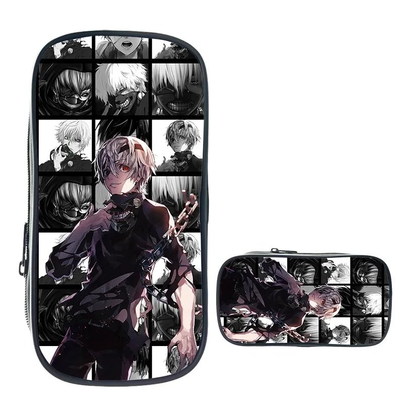 

Anime Tokyo Ghoul Pencil Box Kaneki Ken Cosmetic Cases Teenage Girls Boys Pen Bags Woman Makeup Bags Students School Supplies