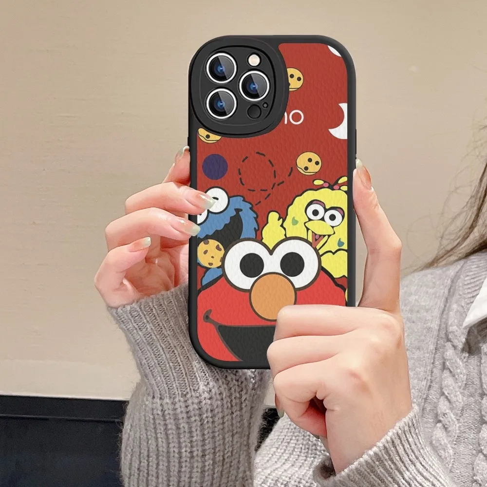 Жесткий кожаный чехол печенье монстр для iPhone 15 14 13 12 Mini 11 Pro Max Xs X Xr 7 8 Plus Fundas