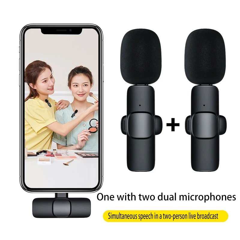 Беспроводной петличный микрофон 2 в 1 профессиональный для аудио и видео караоке