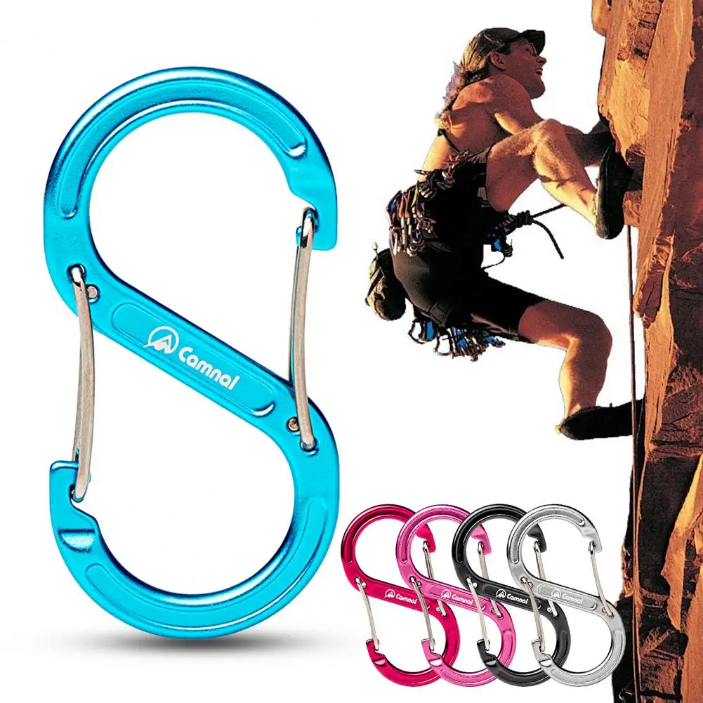 

Climbing Carabiner S-type Quickdraw Anti-rust Lightweight Steel Wire Gate Strong Load Bearing Aviation Aluminum Heavy Duty Climb