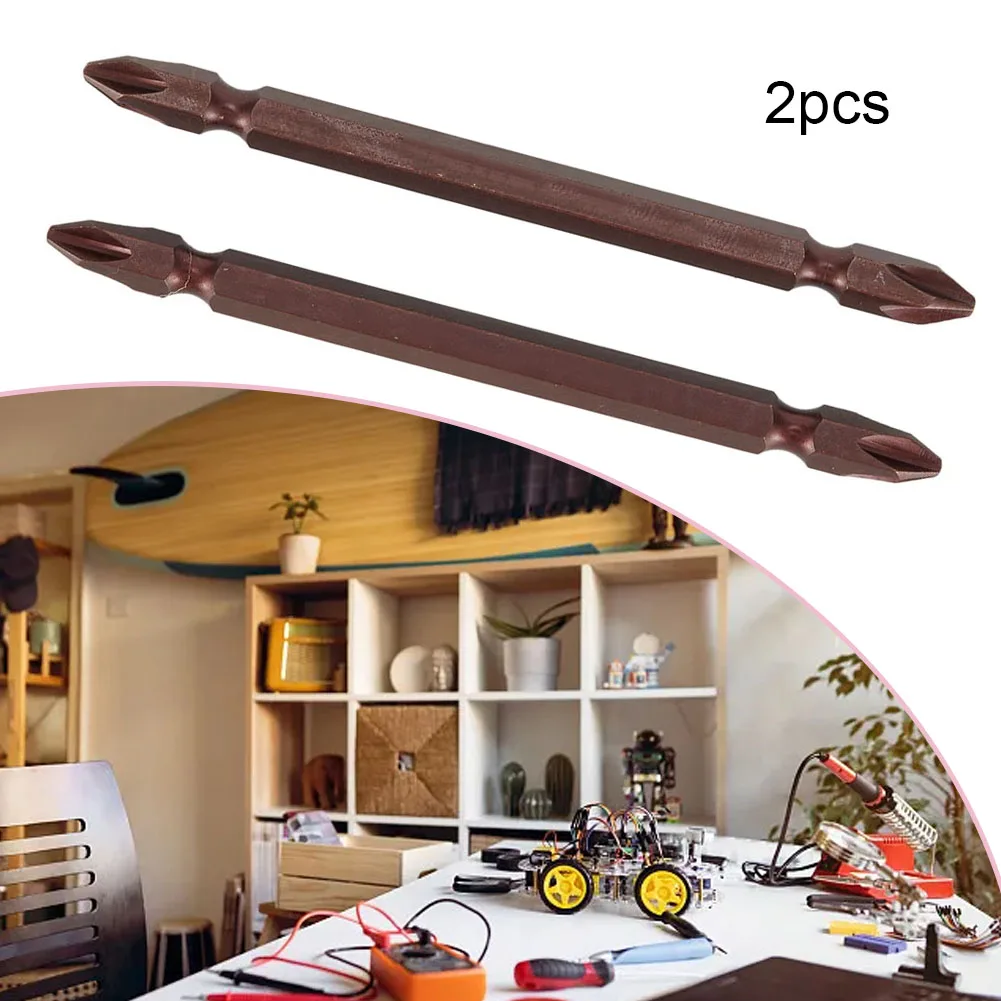 

2pcs PH2 Screwdriver Bits 1/4Hex Shank Nutdrivers Magnetic Double Head For Pneumatic/electric Screwdriver 50-300mm Hand Tools