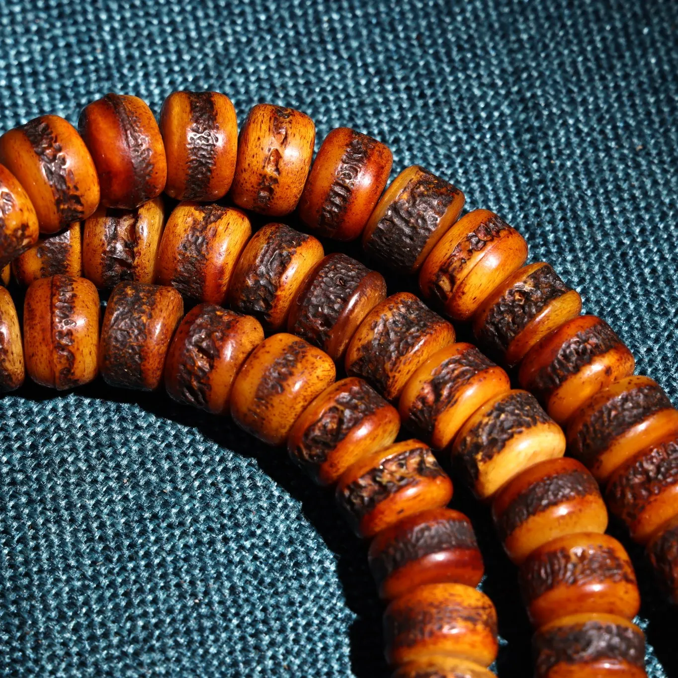 Коллекция тибетских храмов 23 дюйма старая натуральная кость Габала 108 Будда