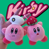 kirby model plush keychain car key chain anime cute doll keychain ornament bag pendant couple fans action toy for party gifts