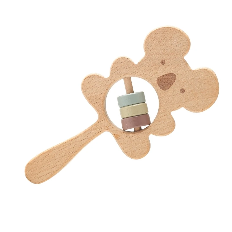 

Animal Shape Rattle Handhold Toy for Children Appease Teething Toy Teether
