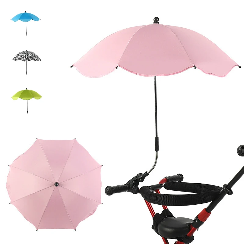 ZK50 Universal Baby Pram Umbrella Adjustable Shade Umbrella Uv Sunshade For Stroller, Baby Stroller Accessories