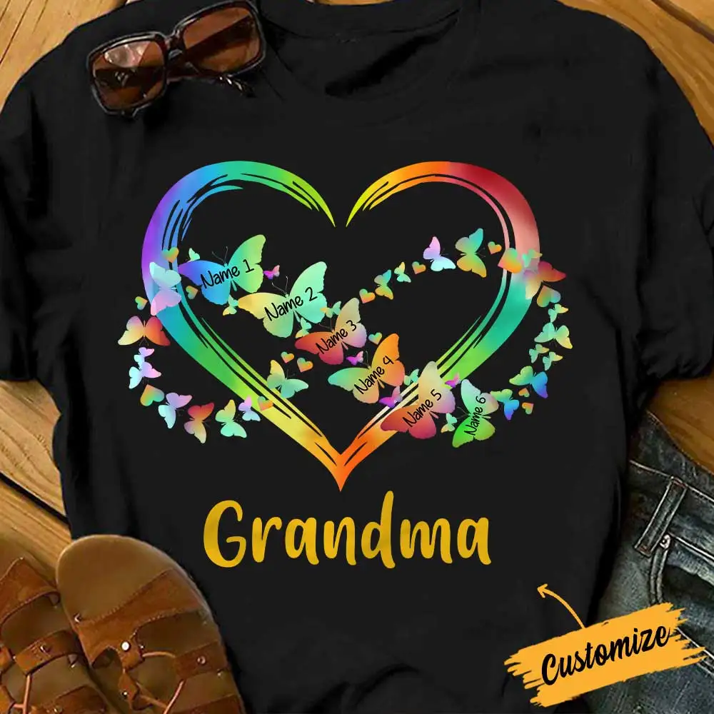 

Mom Grandma Butterfly T Shirt