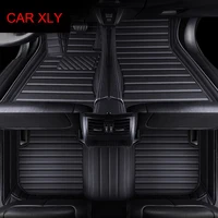 Custom Stripe Car Floor Mats for Mercedes GLE W166 W167 GLC X253 GL CLASS GLA GLB GLK GLS Interior Accessories