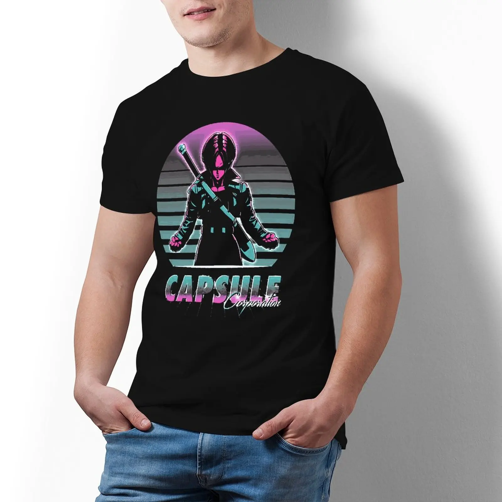 

Bandai Dragon Ball Trunks Capsule Corp T Shirt Japanese Mens Fun T-Shirt Short Sleeves Printed 100 Cotton Tee Shirt