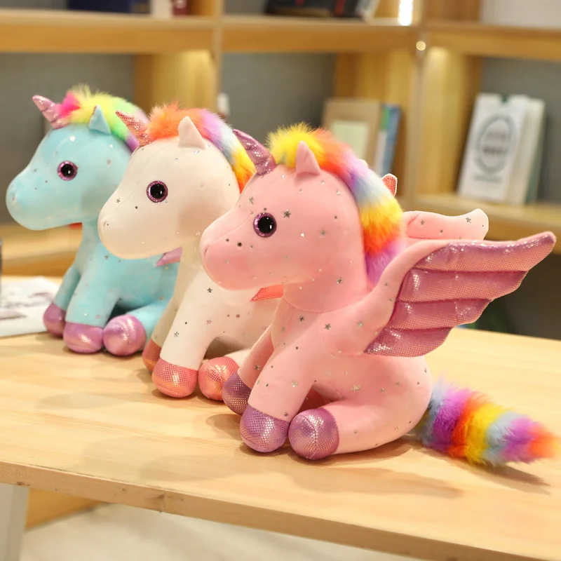 

Super 22CM Lovely Unicorn Plush Toys Cartoon Stuffed Animal Dolls Kids Birthday Home Decor Gifts