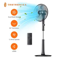 TaoTronics Stand Fan with the Remote Control Adjustable Height Pedestal Fan with DC Motor 18 Hour Timer for Home Office 16-inch